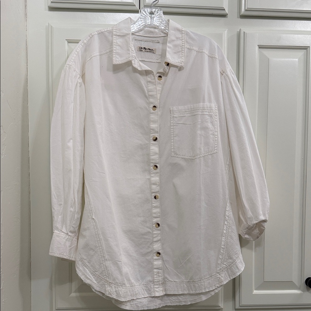We The Free Cream Utility Button Shirt